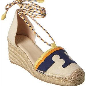 Tory Burch Laguna Leather Wedge Espadrille